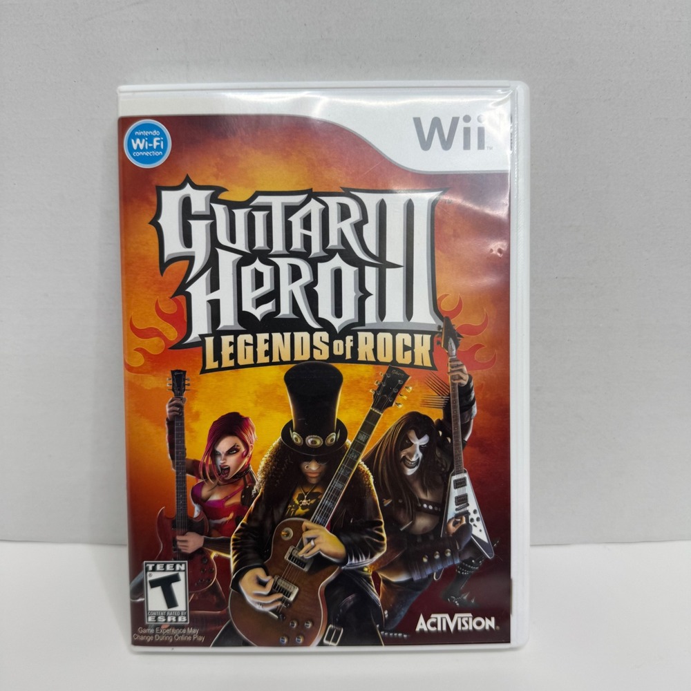 Guitar Hero III Legends of Rock Nintendo Wii Game with Manual CIB Activision